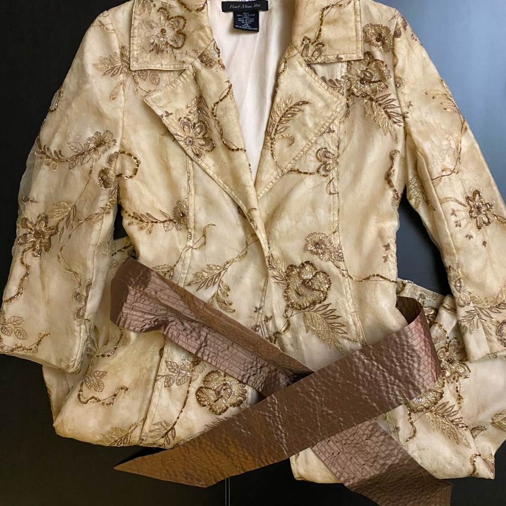 Heart Moon Star Belted Blazer